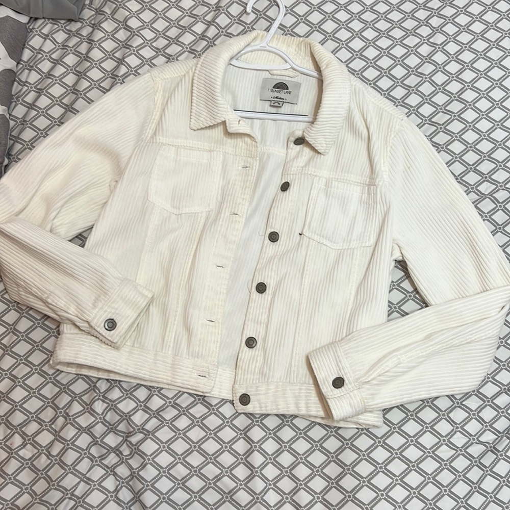 White Cropped Jacket
